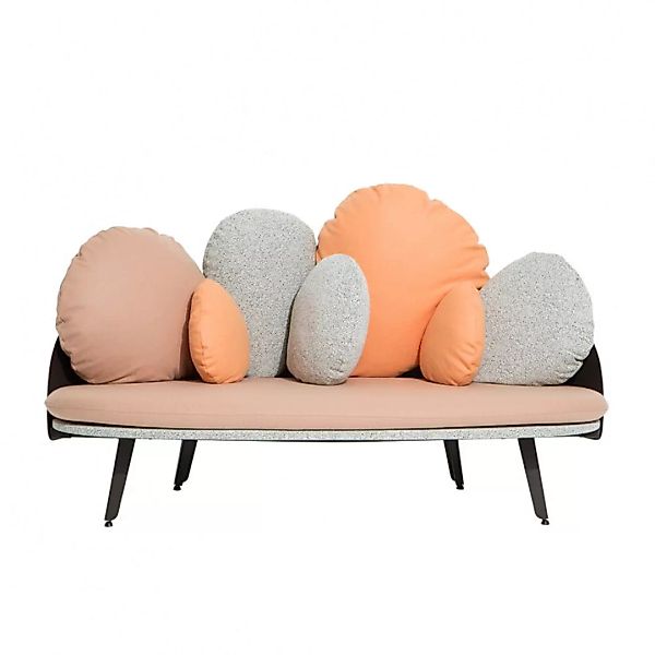 Petite Friture - Nubilo Sofa 155x75x65cm - orange/grau/nude/mit 7 Kissen/Ge günstig online kaufen