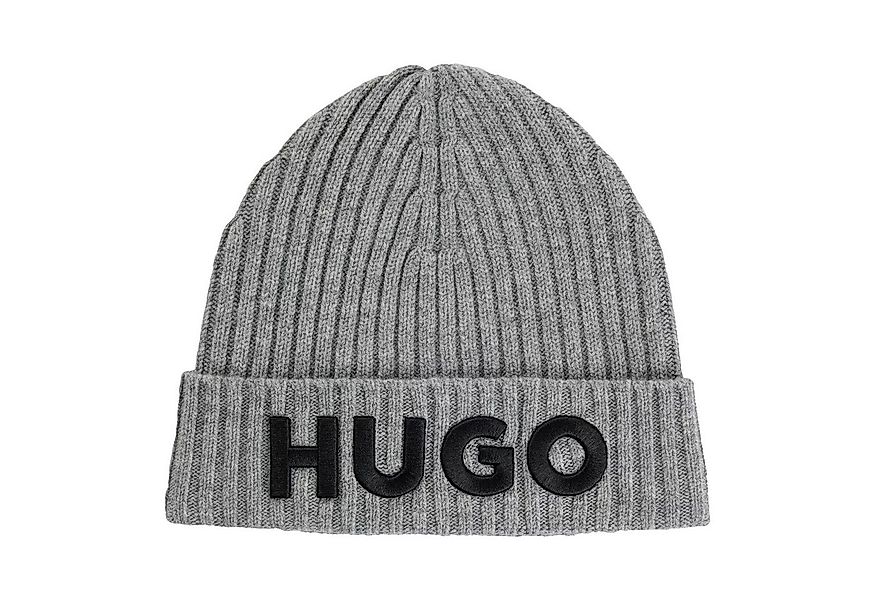 HUGO Strickmütze Unisex-X565-7 mit aufgesticktem Logo günstig online kaufen
