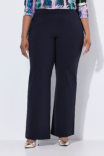 Ulla Popken Schlupfhose Punto-Hose gerades weites Bein Elastikbund günstig online kaufen