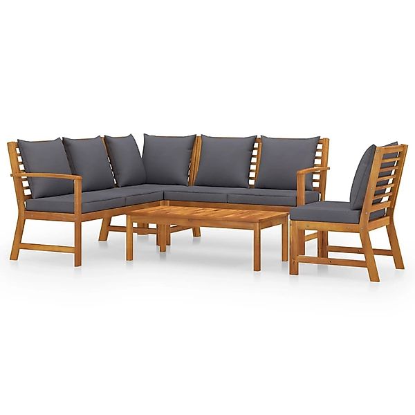 vidaXL 5-Tlg Garten-Lounge-Set mit Auflagen Massivholz Akazie 3057777 günstig online kaufen