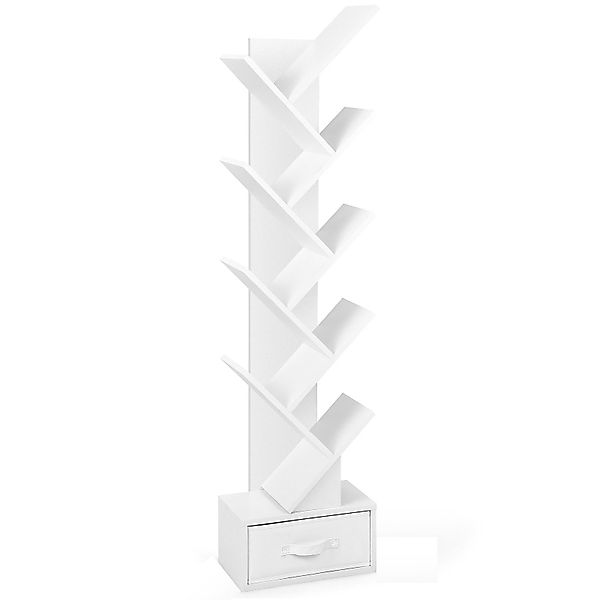 COSTWAY Bücherregal, 8-stöckig, mit Schublade, Baumform, günstig online kaufen