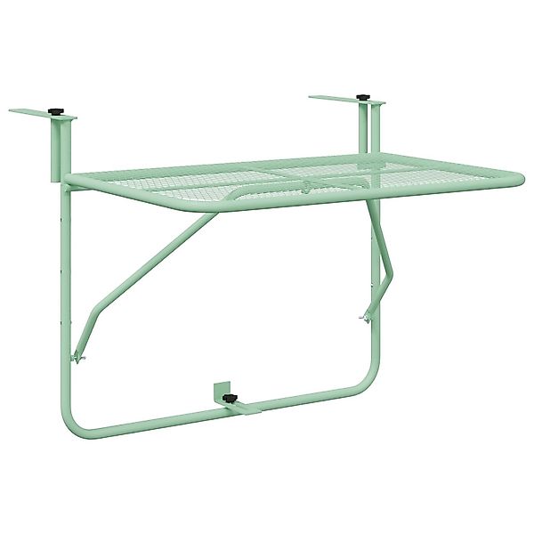 vidaXL Gartentisch Balkontisch Mintgrün Metall Mittel günstig online kaufen
