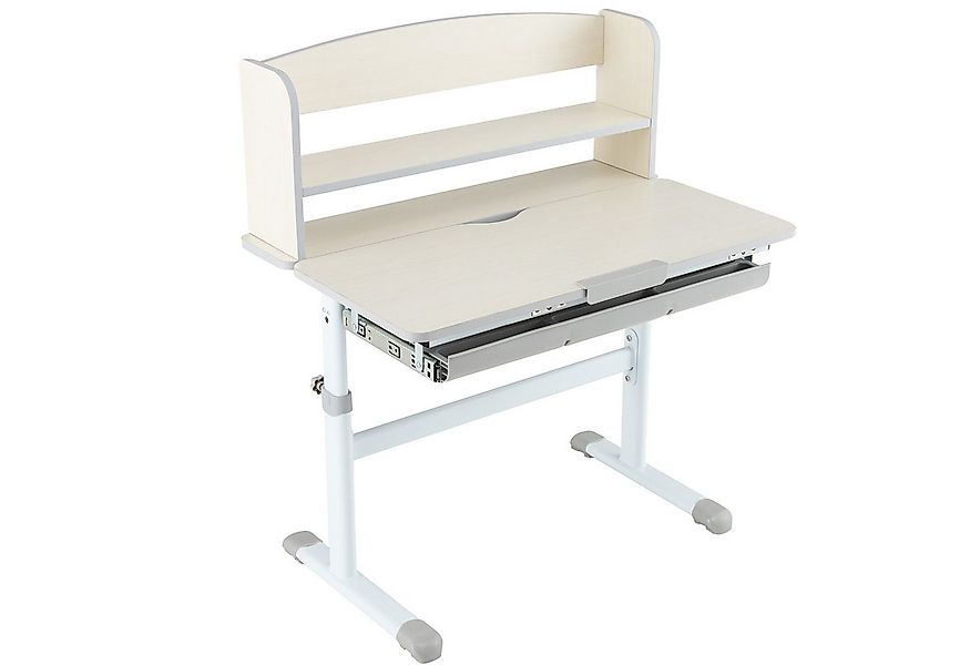 COSTWAY Kinderschreibtisch, höhenverstellbar, neigbarer mit Bücherregal, Sc günstig online kaufen