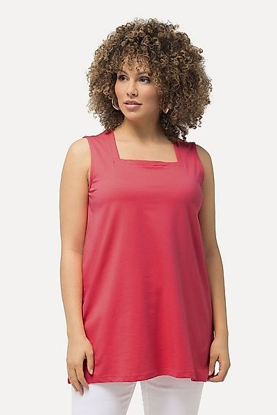 Ulla Popken Longshirt Longtop Classic Fit Carré-Ausschnitt ärmellos günstig online kaufen