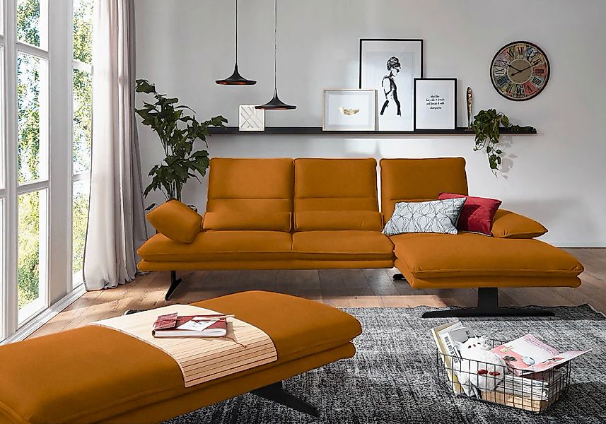 W.SCHILLIG Ecksofa "broadway, Designsofa mit tollem Sitzkomfort", Sitztiefe günstig online kaufen