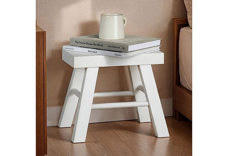 CARO-Möbel Sitzhocker ROSAL, Holzhocker aus Paulownia Holz, Tritthocker Pfl günstig online kaufen