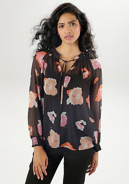 Aniston SELECTED Schlupfbluse aus transparentem Chiffon günstig online kaufen