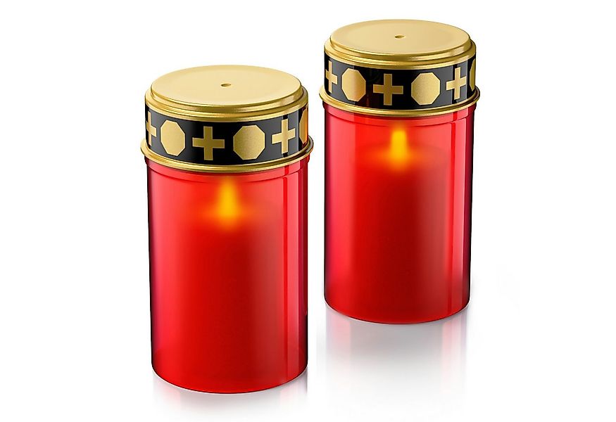 BEARWARE Grabkerze LED Grablicht, Batteriebetrieb, Friedhofskerze, wasserge günstig online kaufen