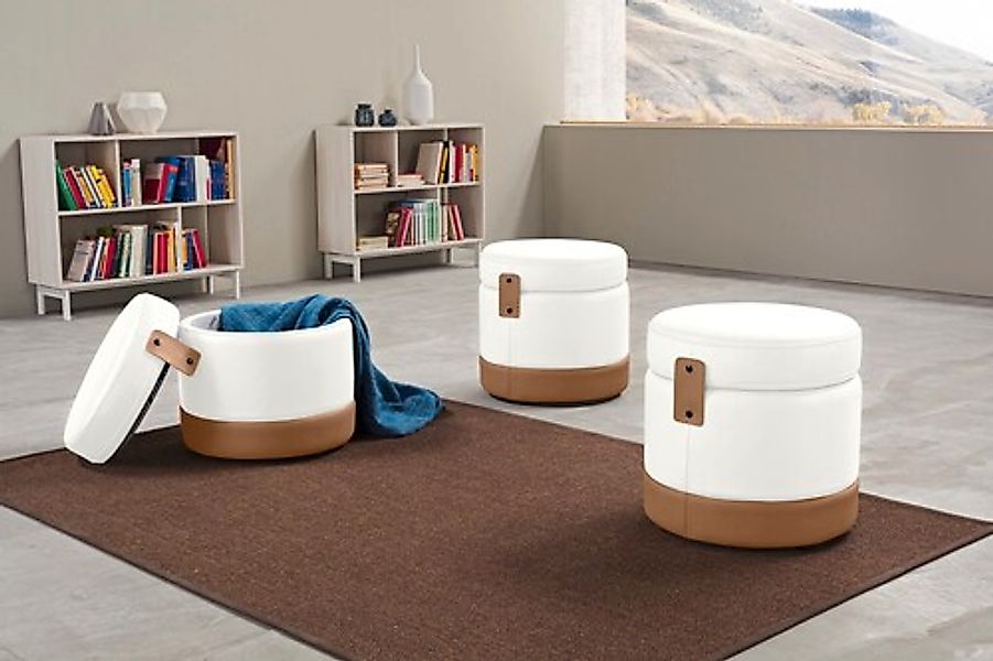 Egoitaliano Hocker »Tonder, Designhocker als Blickfang mit tollen Details«, günstig online kaufen