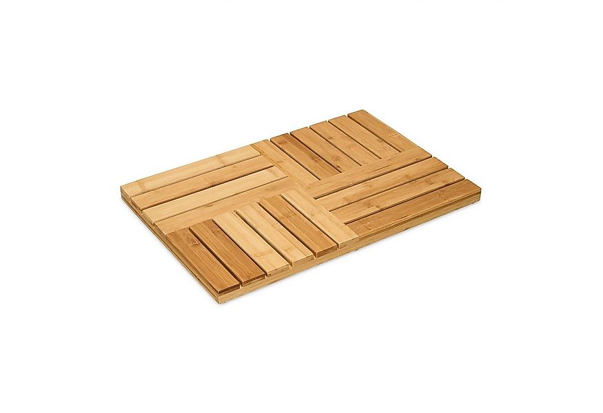 relaxdays Badematte Bambus Badematte, Höhe 35 mm, Bambus, natur günstig online kaufen
