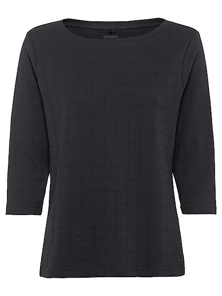 Olsen Rundhalsshirt (1-tlg) mit Karomuster günstig online kaufen