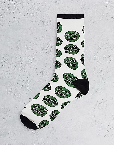 Santa Cruz – Socken in Weiß mit Punktemix günstig online kaufen