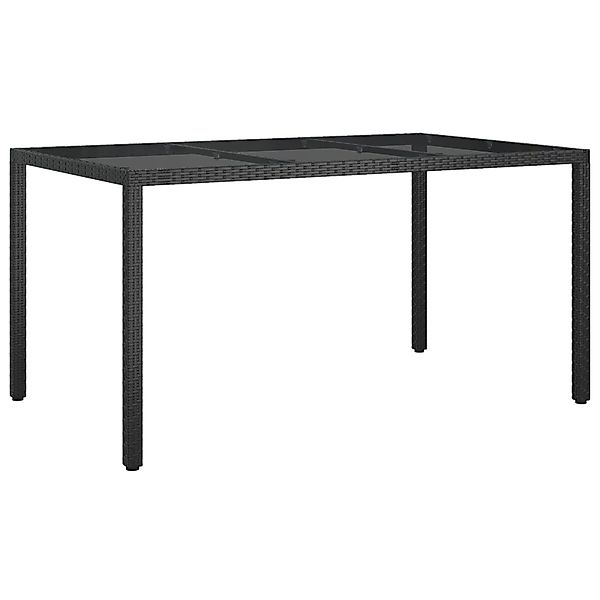 vidaXL Gartentisch Gartentisch Schwarz 150x90x75 cm günstig online kaufen