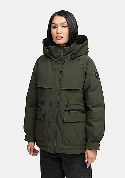 Marikoo Winterjacke "Shigaraa" mit abnehmbarer Kapuze und Gummizug an der T günstig online kaufen