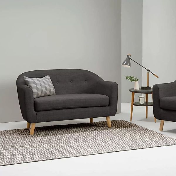 Lottie 2-Sitzer Sofa, Seehundgrau - MADE.com günstig online kaufen