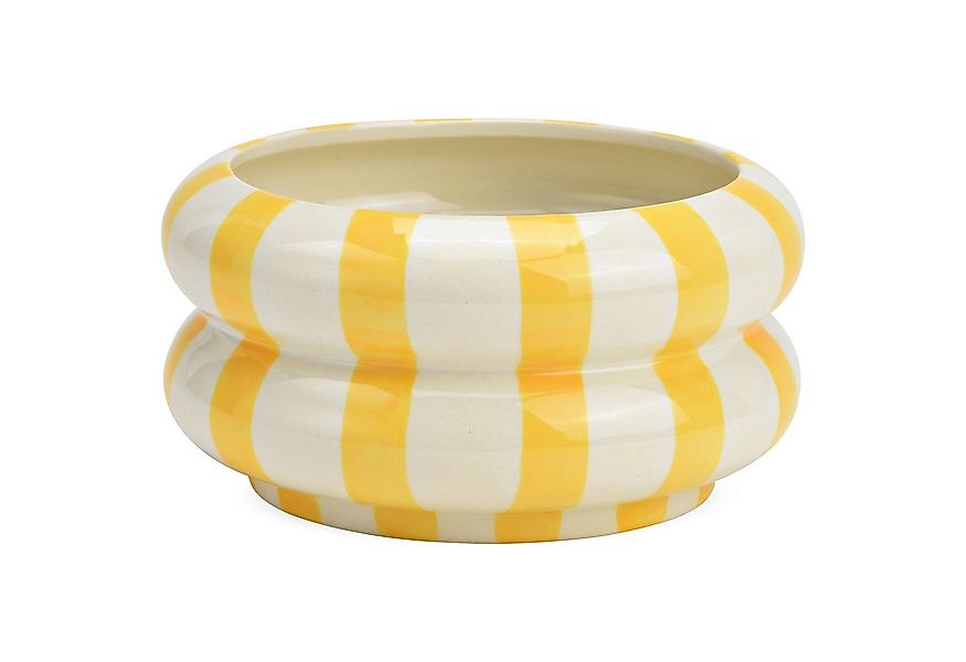 matches21 HOME & HOBBY Dekoschale Dekoschale bunt gestreift, gelb weiß in Ø günstig online kaufen