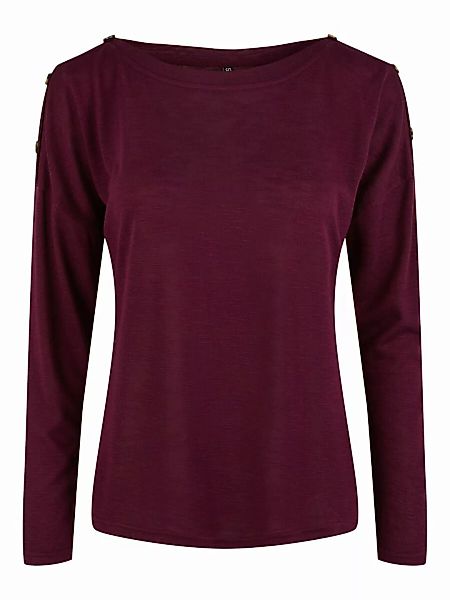 PIECES Knopfdetail Jersey   Hemd Damen Rot günstig online kaufen
