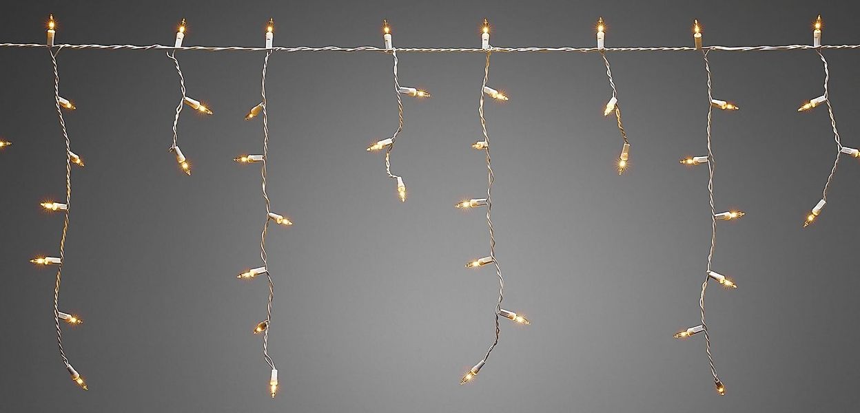 KONSTSMIDE LED-Lichtervorhang Weihnachtsdeko aussen, 400-flammig, LED Eisre günstig online kaufen