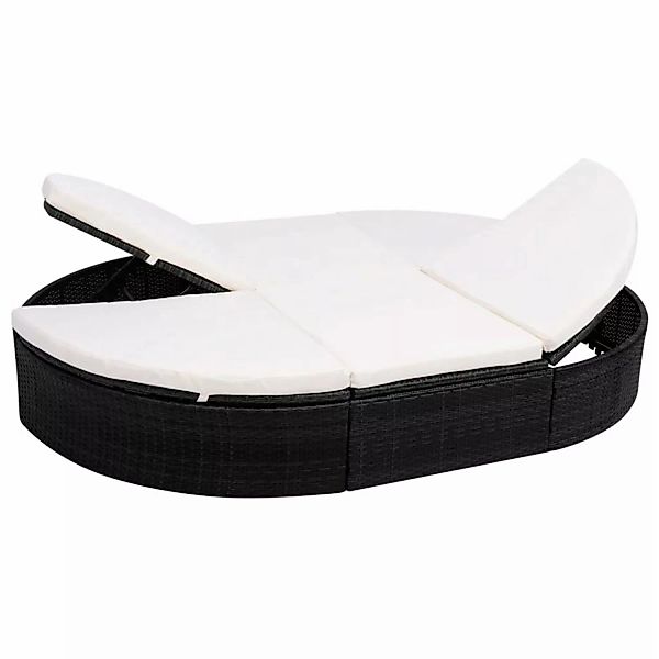 vidaXL Gartenliege Outdoor-Loungebett mit Kissen Poly günstig online kaufen