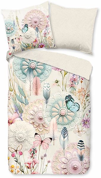 hip Wendebettwäsche "Maysa" 3 Stk. tlg. Satin, Reißverschluss, Wendeoptik, günstig online kaufen