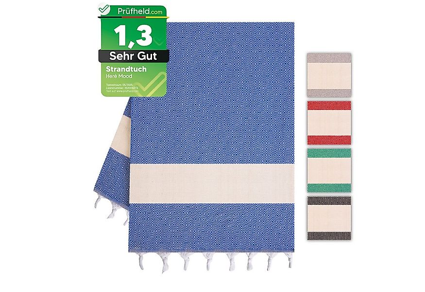 herémood Saunatuch XXL Hamamtuch 100x180 cm – Leichtes Saunatuch aus 100% B günstig online kaufen