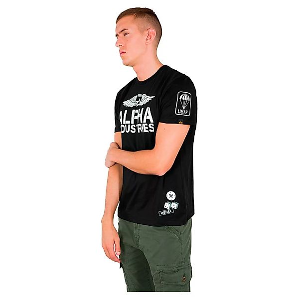 Alpha Industries Rebel Kurzärmeliges T-shirt L Black günstig online kaufen