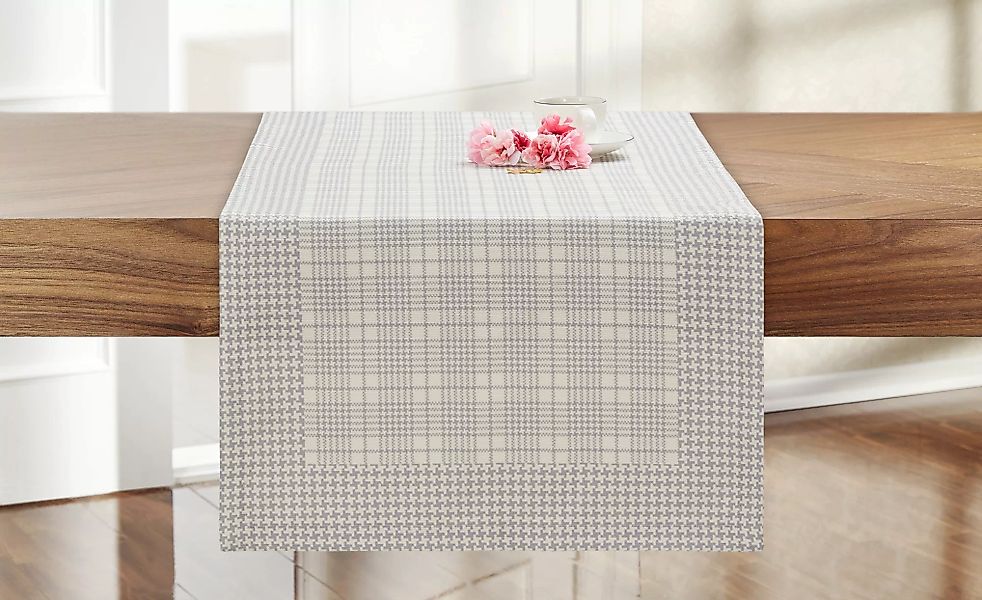 HOME STORY Tischläufer - grau - 100% Polyester - 40 cm - Sconto günstig online kaufen
