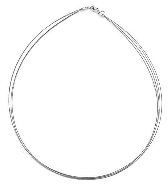 unbespielt Collier Drahtkette pur ohne Anhänger 4-fach Edelstahldraht umman günstig online kaufen