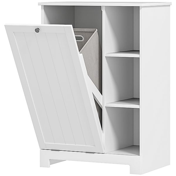 HOMCOM Mobile Wäschekorb für Badezimmer mit abnehmbarem Korb, platzsparende günstig online kaufen