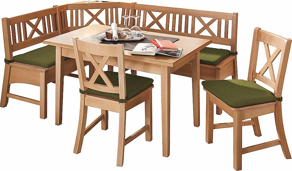 massivline&more Eckbankgruppe "Bodensee" Set, 8 Stk. tlg. Gestell aus Massi günstig online kaufen