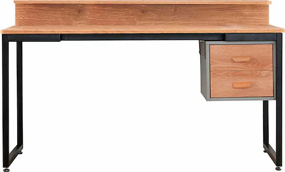 Möbilia Schreibtisch "Wenzel" Arbeitsplatte Akazie Dekor, geeignet für das günstig online kaufen