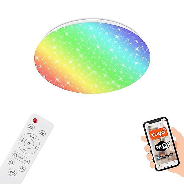 LED-Deckenleuchte Barny S, dimmbar, CCT, RGB günstig online kaufen