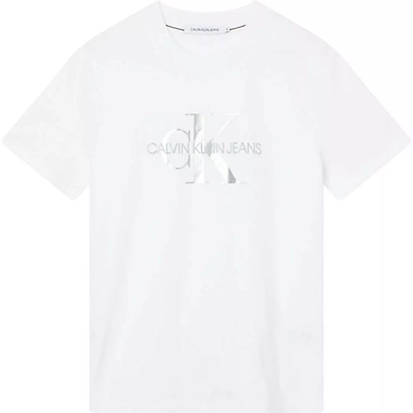 Calvin Klein Jeans Glossy Monogram Kurzärmeliges T-shirt S Bright White günstig online kaufen
