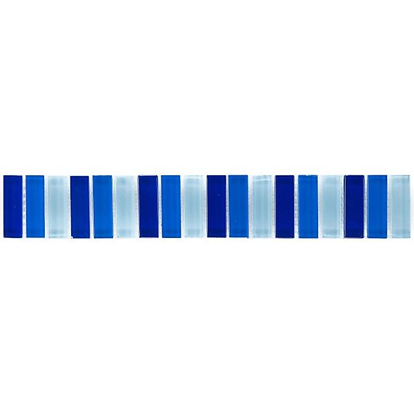 Bordüre Glasmosaik Blau-Mix 5 cm x 30,6 cm günstig online kaufen