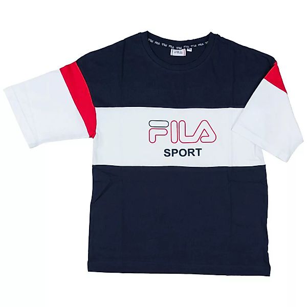 Fila Lalette Kurzärmeliges T-shirt S Black Iris / Bright White / True Red günstig online kaufen