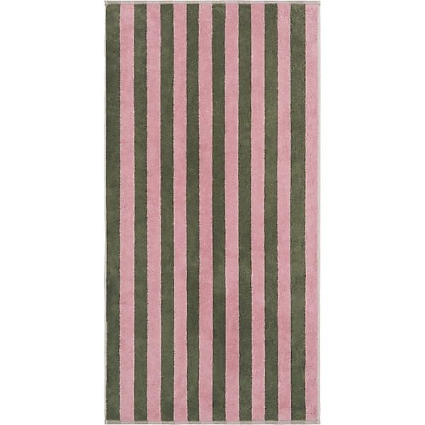 Cawö Handtücher Bold Streifen 6277 - Farbe: oliv/rosa - 42 - Duschtuch - 70 günstig online kaufen
