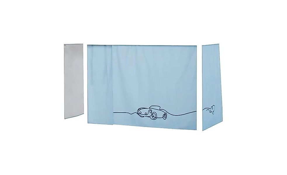 Hoppekids Vorhang Mittelhochbett 90x200  Cars ¦ blau ¦ Maße (cm): B: 380 H: günstig online kaufen