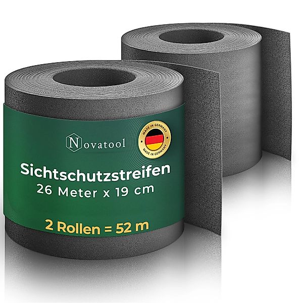 Novatool  PP 78m Zaunsichtschutzrollen Anthrazit für Doppelstabmattenzaun f günstig online kaufen