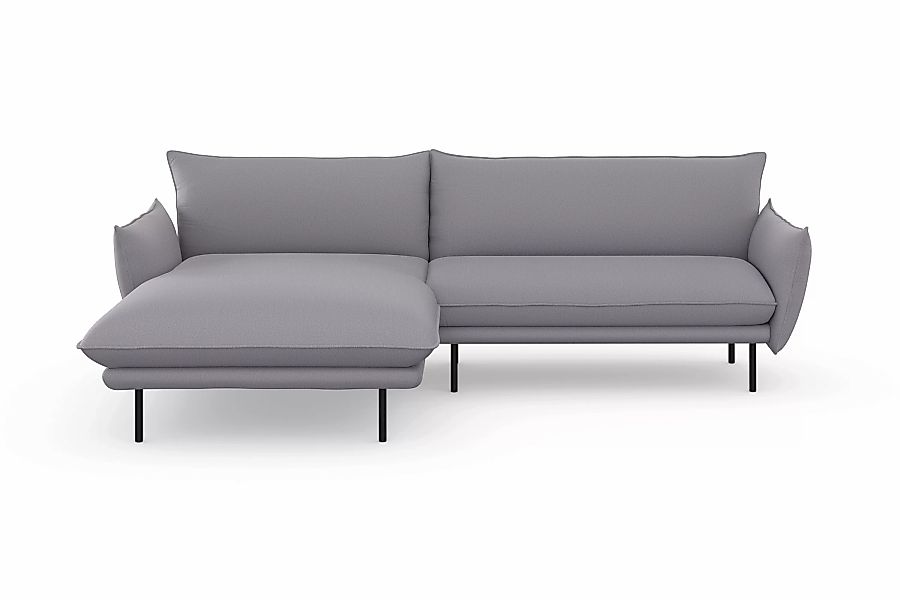 andas Ecksofa "Stine L-Form", Besonderes Design durch Kissenoptik und Keder günstig online kaufen