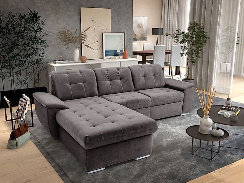 exxpo - sofa fashion Ecksofa »Derby Inkl. Kopfteilverstellung, wahlw. Bett günstig online kaufen