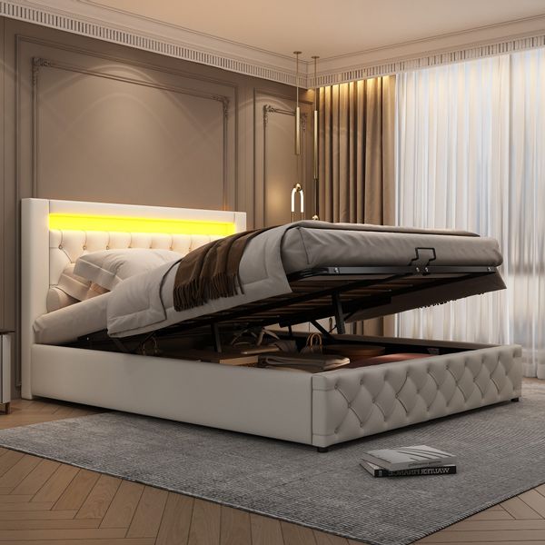 MODFU Polsterbett Bett mit Stauraum gepolstertem günstig online kaufen