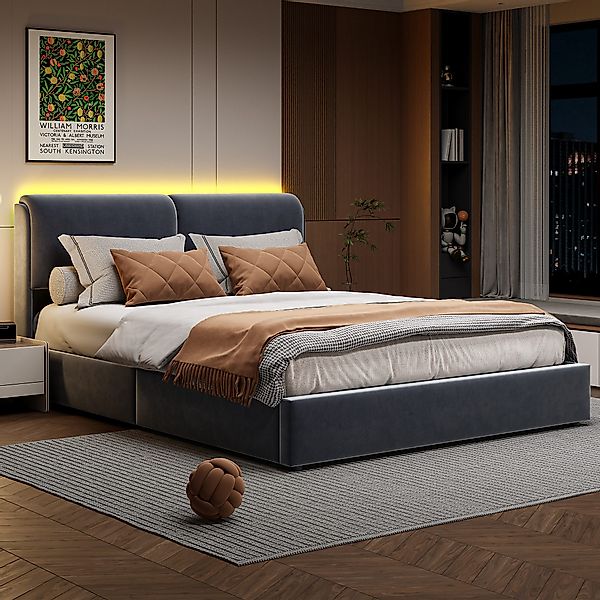 Furnishings Home Polsterbett Doppelbett Stauraumbett Modernes, günstig online kaufen