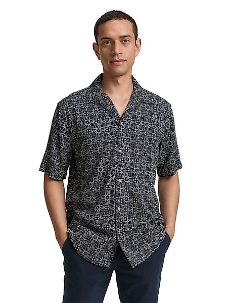 TOM TAILOR Kurzarmhemd mit All-Over Print günstig online kaufen