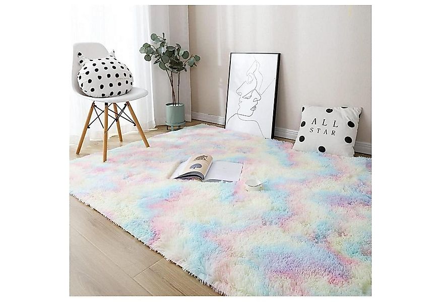 NIULAA Hochflor-Teppich Hochflor Teppich 80x160 Bunt Modern Weich Wohnzimme günstig online kaufen