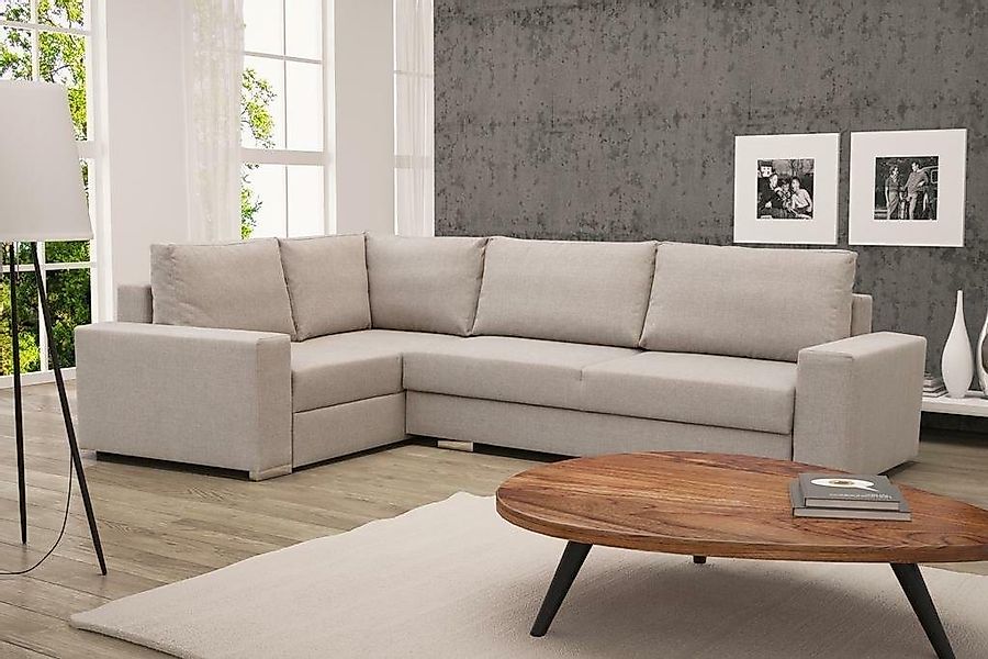 JVmoebel Ecksofa Schlafsofa Eck Sofa Couch Polster Eck Garnitur Sofas Schla günstig online kaufen