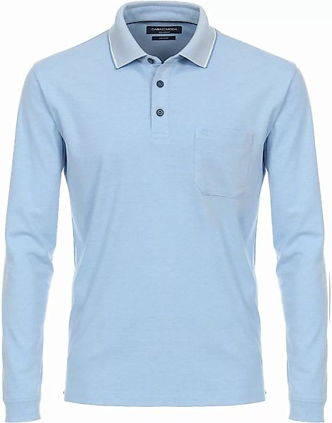 Casa Moda Long Sleeve Poloshirt Hellblau - Größe XXL günstig online kaufen