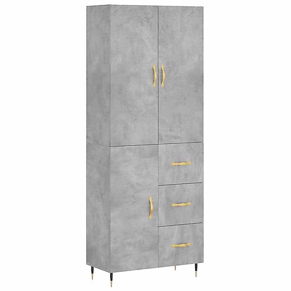 vidaXL Highboard Betongrau 69,5x34x180 cm Holzwerkstoff 3195887 günstig online kaufen