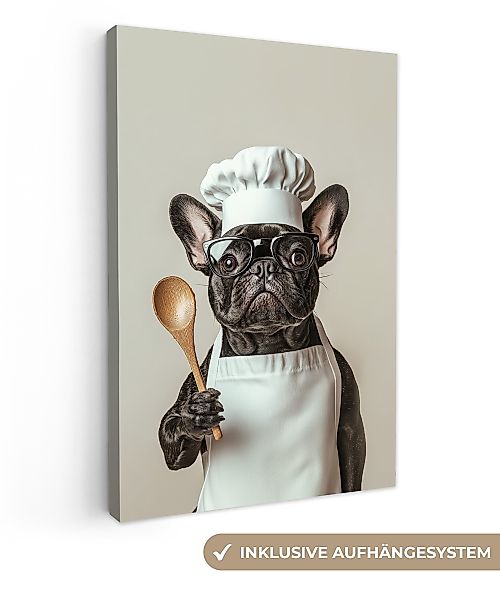 OneMillionCanvasses® Leinwandbild Brillen - Hund - günstig online kaufen