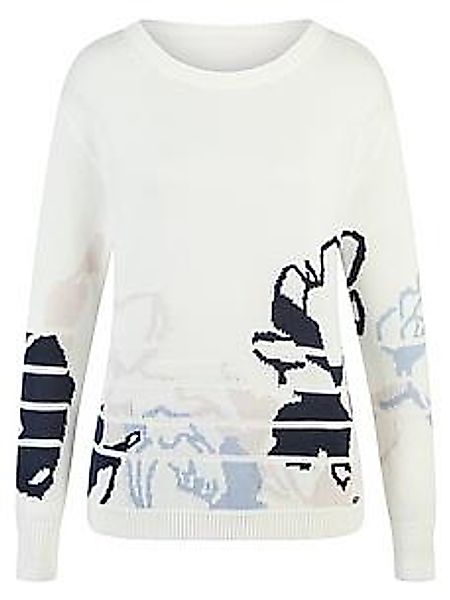 Rundhals-Pullover BASLER weiss günstig online kaufen