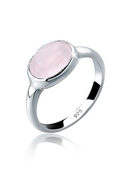 Elli Fingerring Rosenquarz Solitär 925 Sterling Silber günstig online kaufen